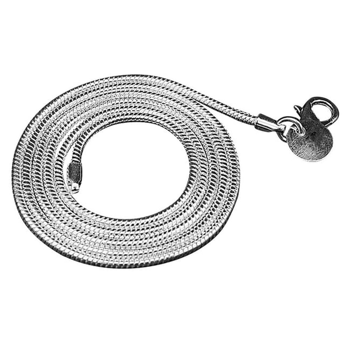 RMZ GOLD NYC .925 Sterling Silver Plated Snake Rope Necklace