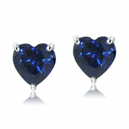 2.00CTTW Stunning Heart Stud Earrings