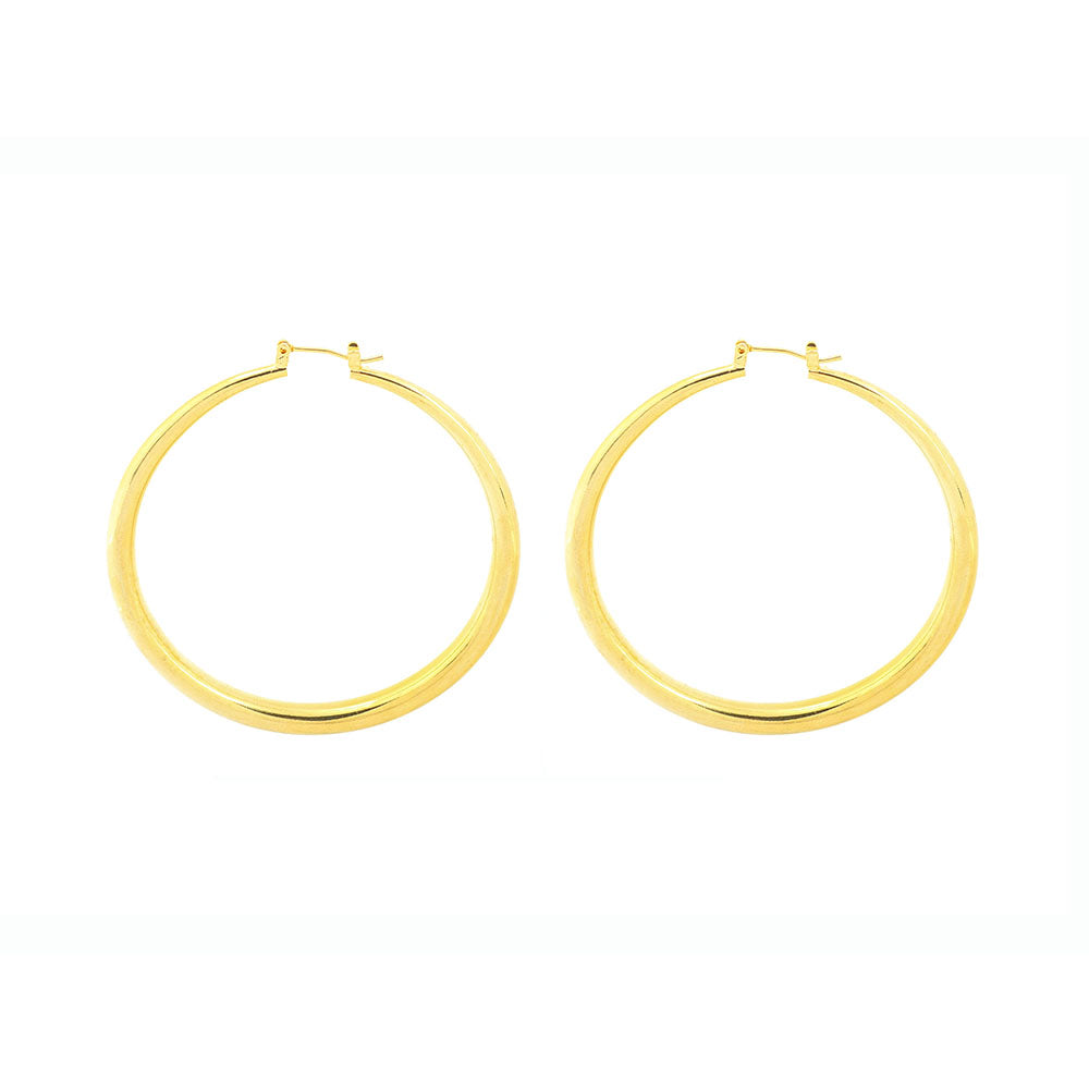 14K Gold Graduated Classic Hoop Earring