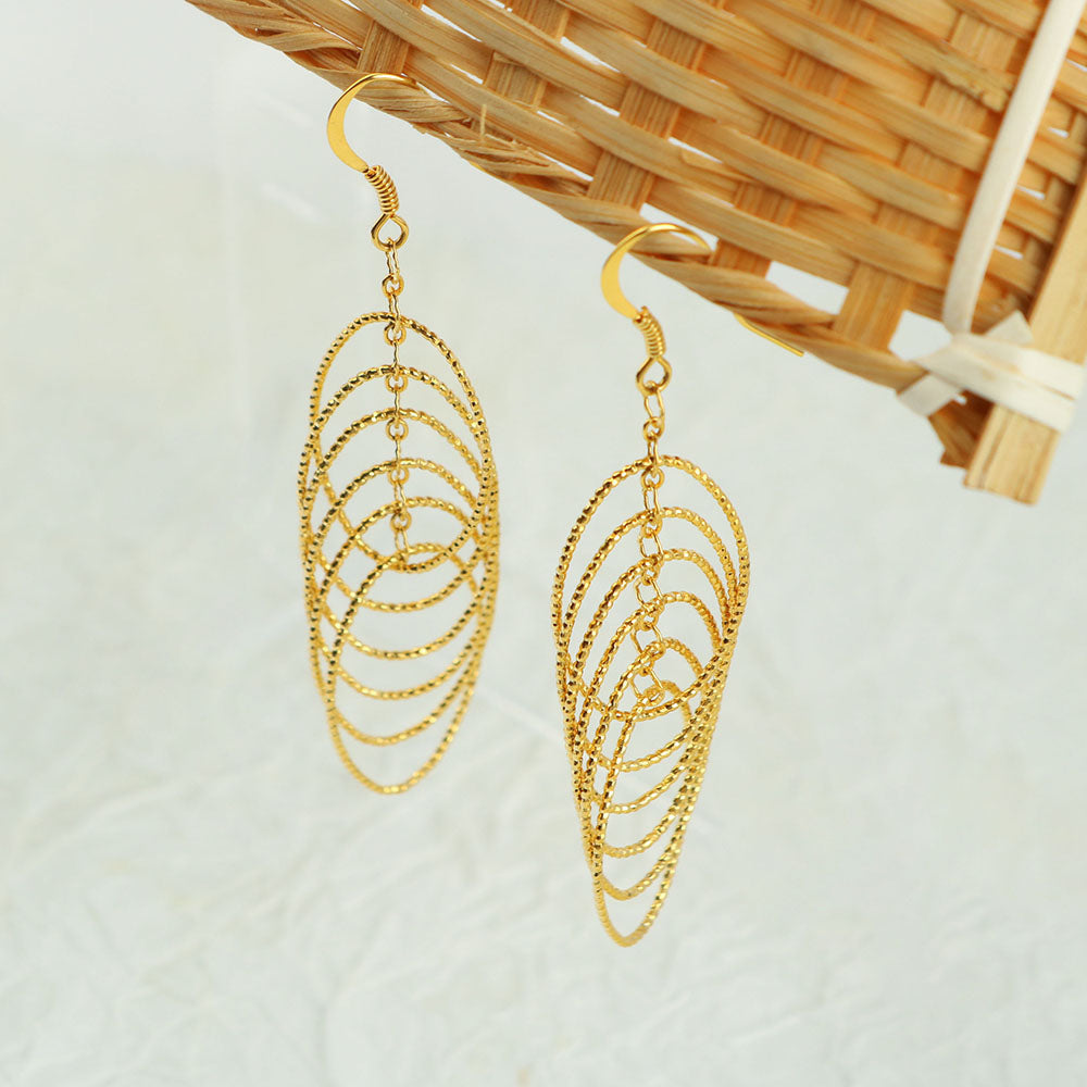 14K Gold Chandelier Hanging Earrings