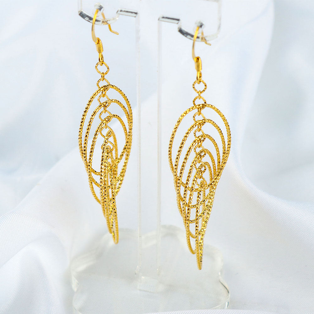 14K Gold Chandelier Hanging Earrings