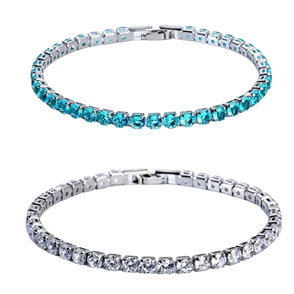 RMZ GOLD NYC 7-Inch Shimmering Tennis Bracelet