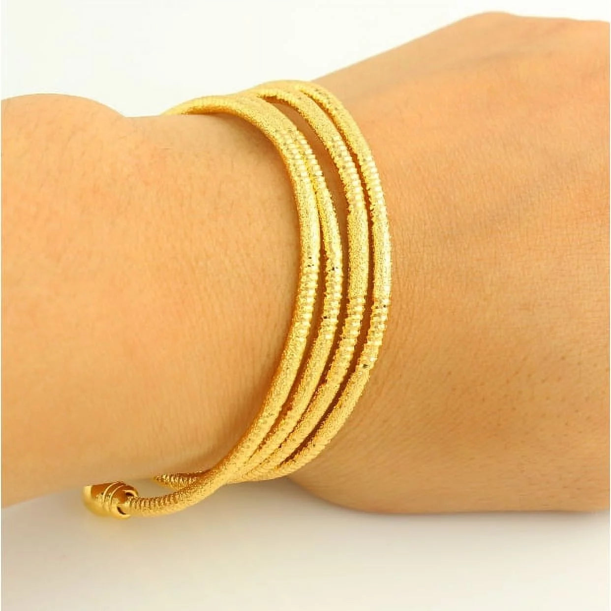 18k Yellow Gold Filled High Polish Finish COCO Head Bangles