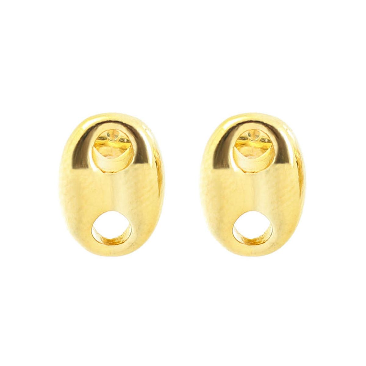 RMZ GOLD NYC 14K Gold Overlay Mariner Stud Earrings