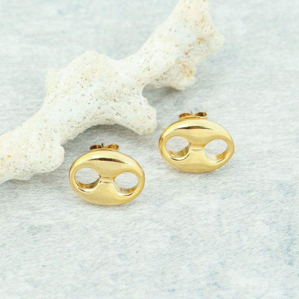 14k Gold Mariner Stud Earrings