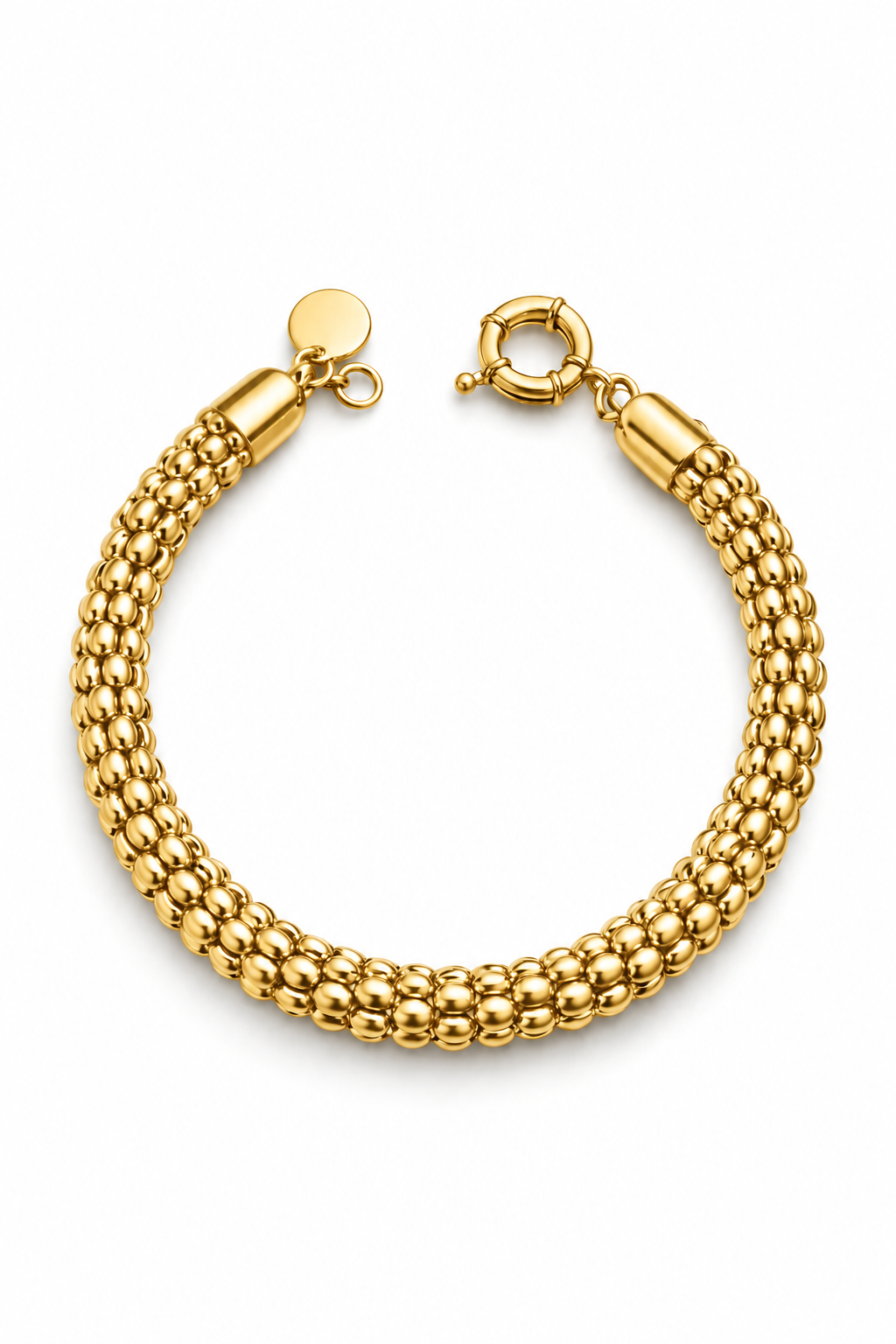 Gold Popcorn Elegance Necklace and Bracelet Available