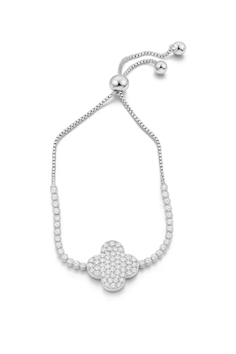 Pavé Adjustable Bracelet Gold & Silver Tone Duo