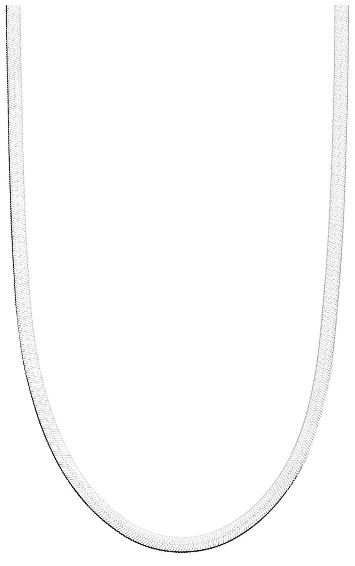 Solid Sterling Silver Herringbone Necklace - 3Lengths