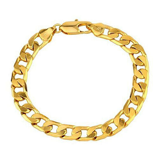 18k Gold Cuban Link Bracelet 8''