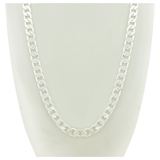 RMZ GOLD NYC 14K White Gold Filled Cuban Link Chain 24" Necklace