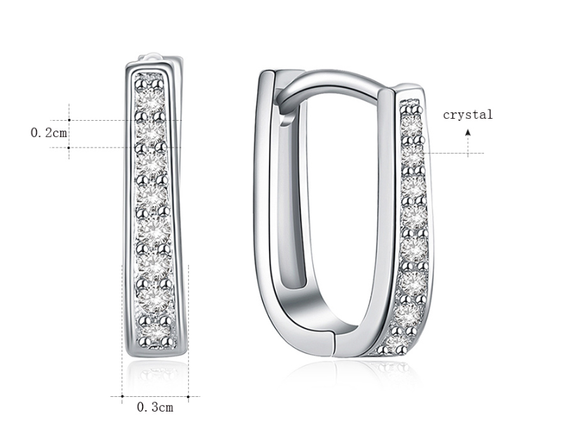 Crystal Hoop Earrings – Elegant Minimalist Sparkle