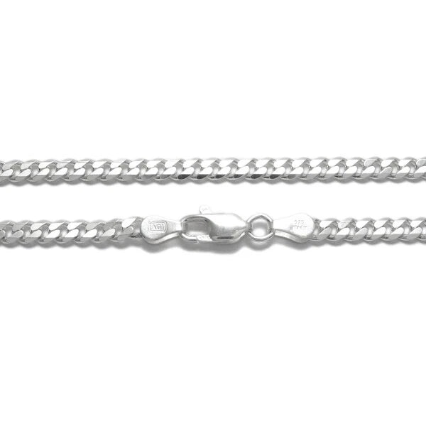 Solid 925 Sterling Silver 3.5mm Cuban Curb Link