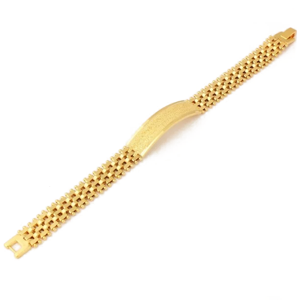 RMZ GOLD NYC 18K-Yellow-Gold-Filled Unisex Band ID Bracelet