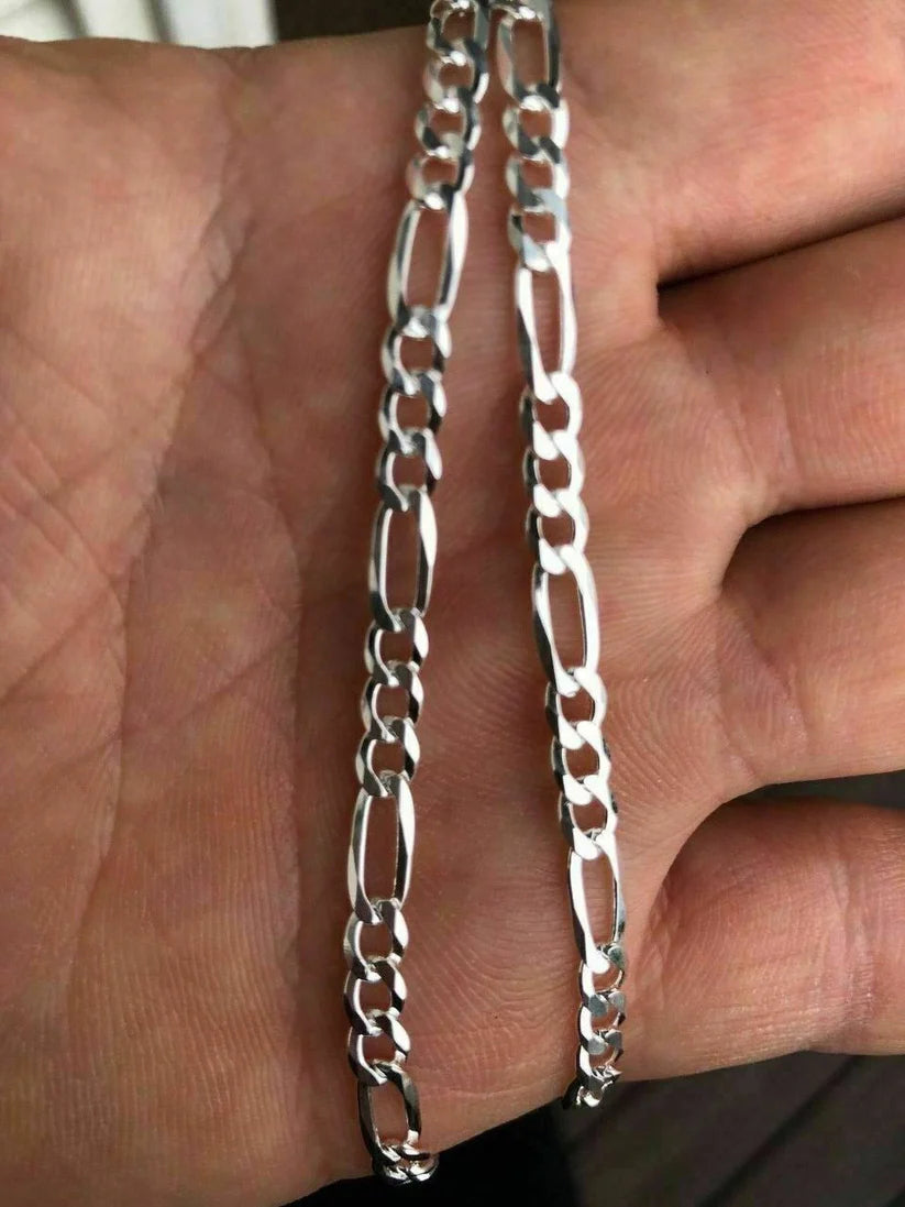 Classic Meets Modern – 925 Sterling Silver Filled Chains 24” - Unisex