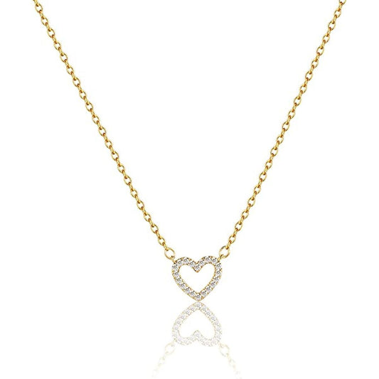 Dainty Diamond Heart Necklace