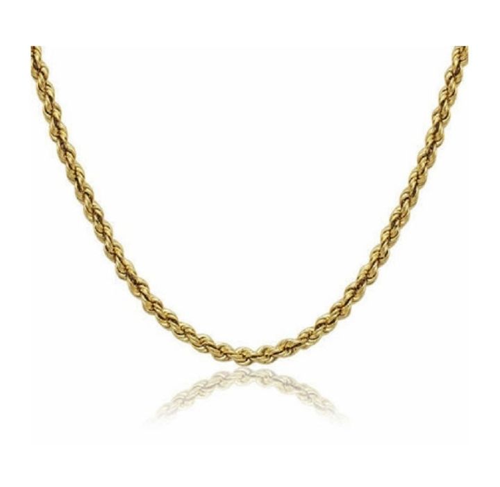 14K Solid Yellow Gold 1.8mm Rope Chain