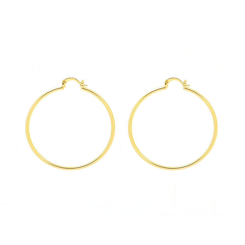 18K Gold Plated 2mm Hoop Earrings