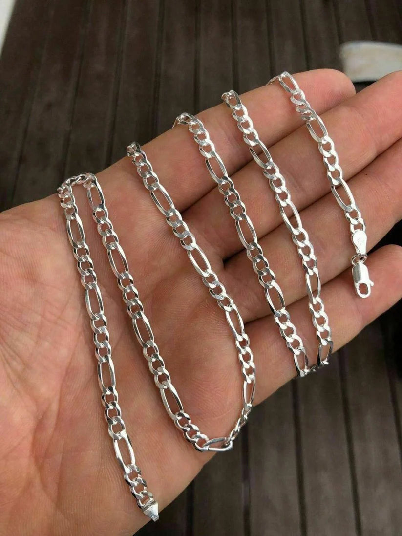 Classic Meets Modern – 925 Sterling Silver Filled Chains 24” - Unisex