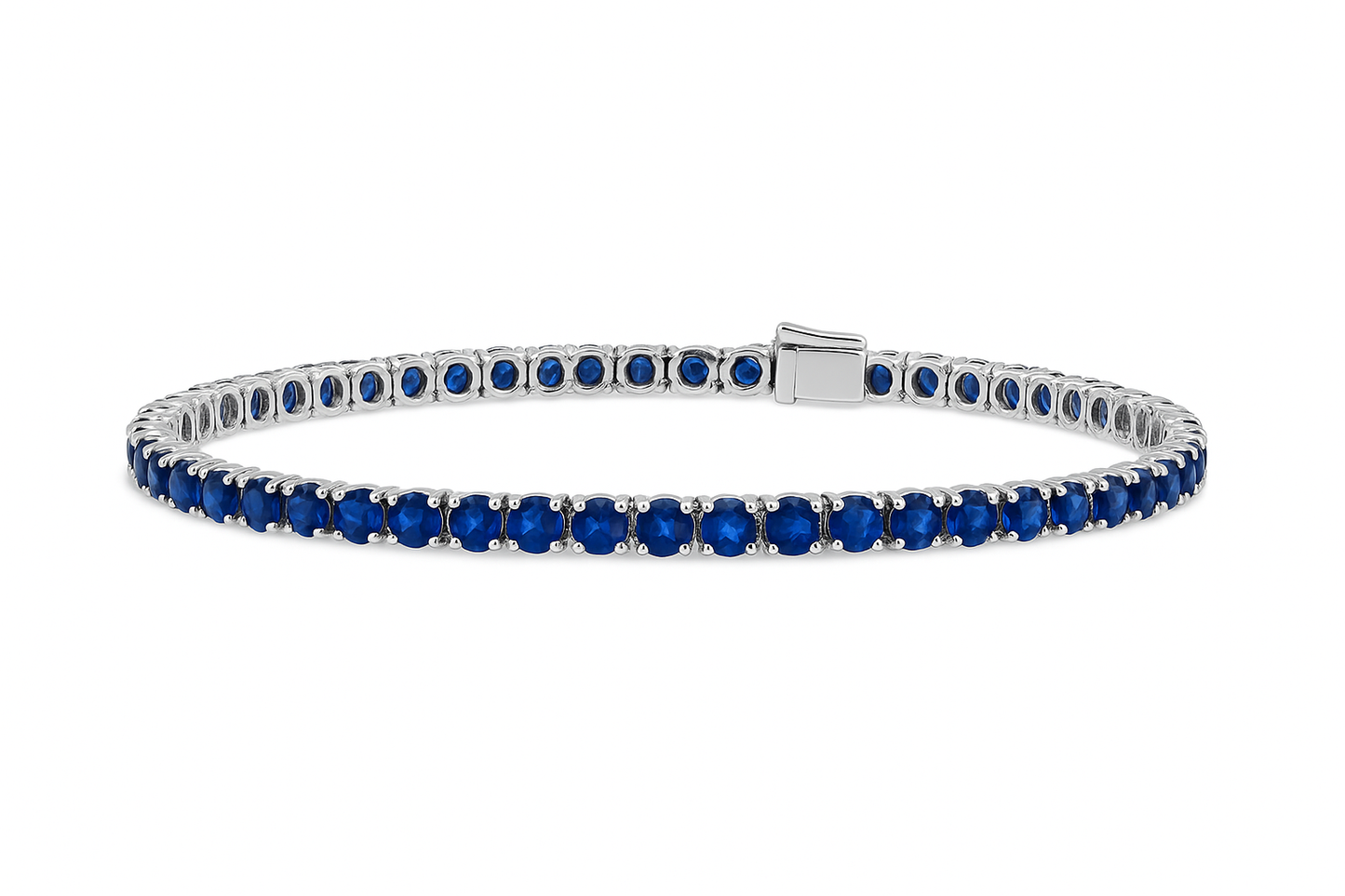Rmz Gold Nyc Round Cut Blue Tennis Bracelet – Elegant Sparkling Jewelry