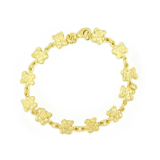 14k Gold Teddy Bracelet 7.5 "