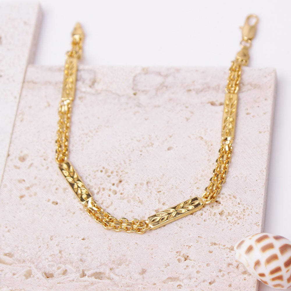 18K-Gold-Filled Bismark/Bar Anklet