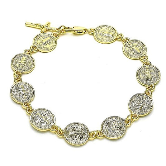 8-Inch Gold Religious Bracelet