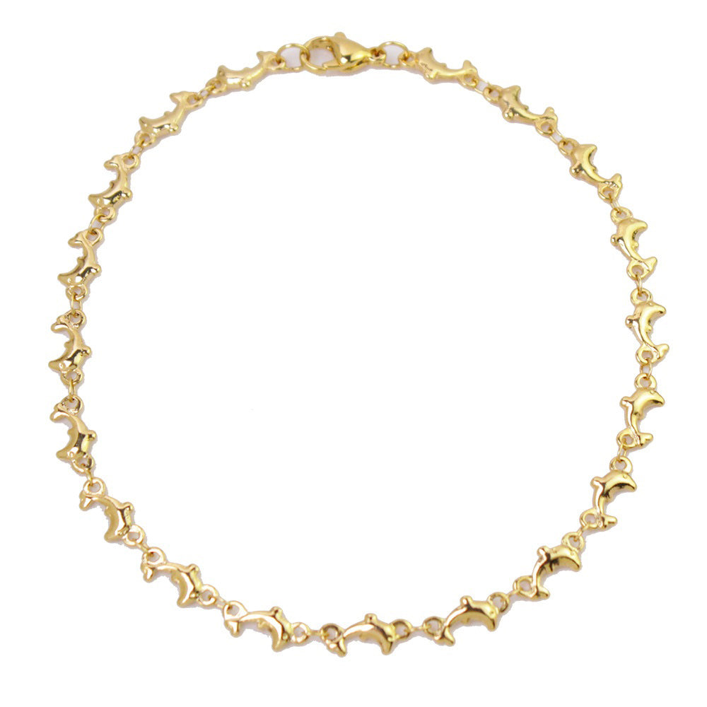 Gold Dolphin Anklet