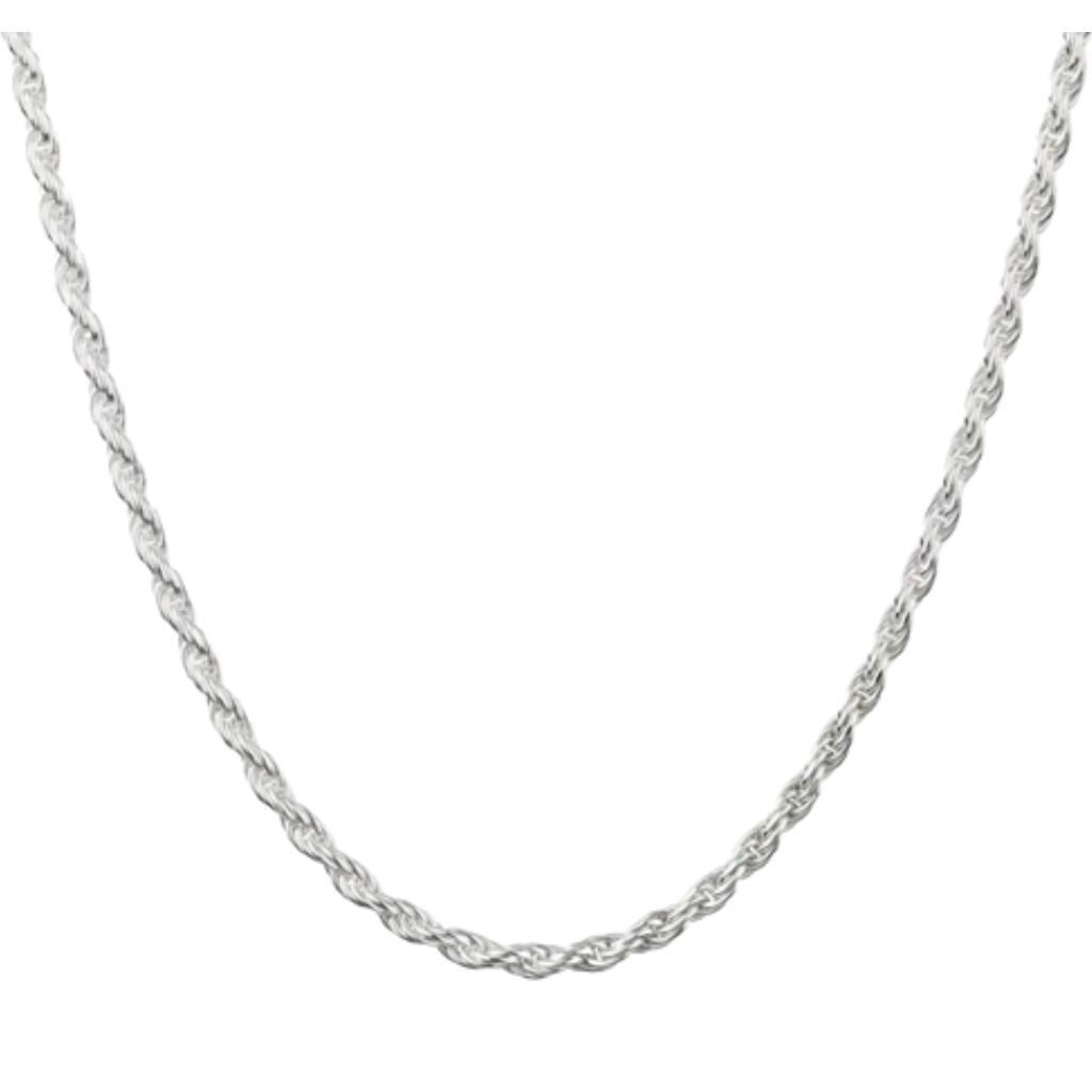 3mm Solid .925 Sterling Silver Rope Chain