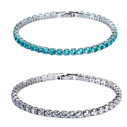 RMZ GOLD NYC 7-Inch Shimmering Tennis Bracelet