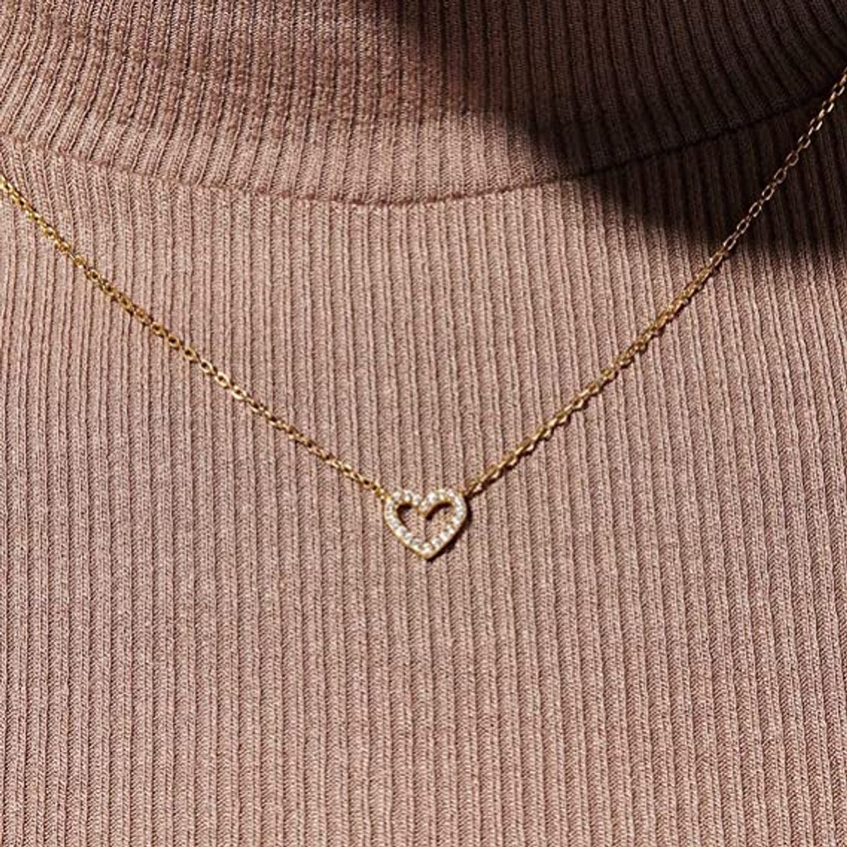 Dainty Diamond Heart Necklace