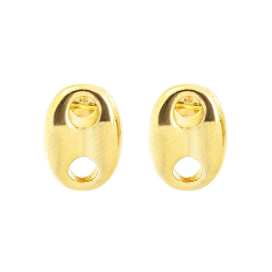 RMZ GOLD NYC 14K Gold Overlay Mariner Stud Earrings