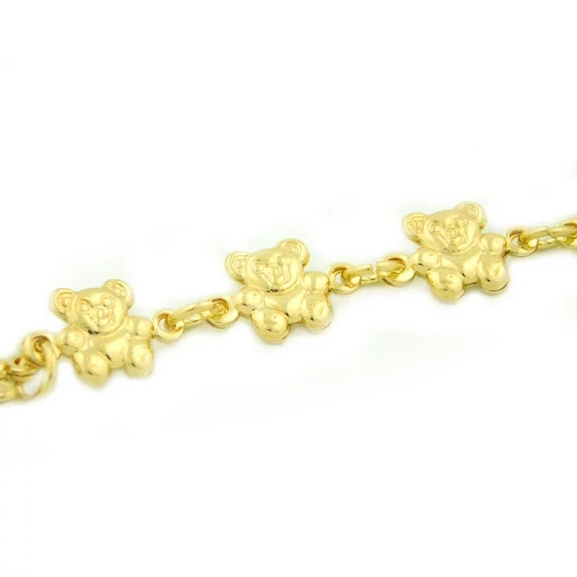 14k Gold Teddy Bracelet 7.5 "