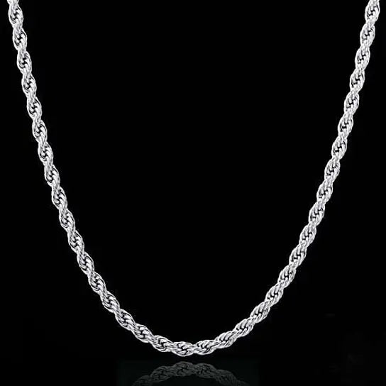 Classic Meets Modern – 925 Sterling Silver Filled Chains 24” - Unisex