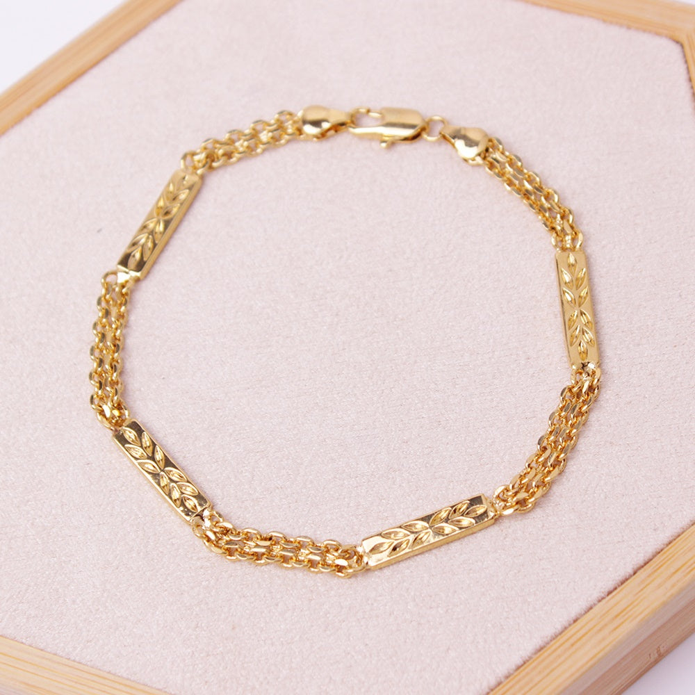 18K-Gold-Filled Bismark/Bar Anklet