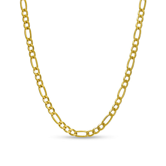 Italian Solid 14K Gold 2mm Figaro Chain Necklace