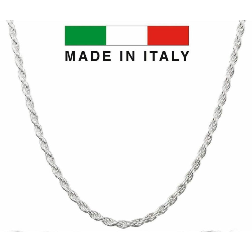 3mm Solid .925 Sterling Silver Rope Chain