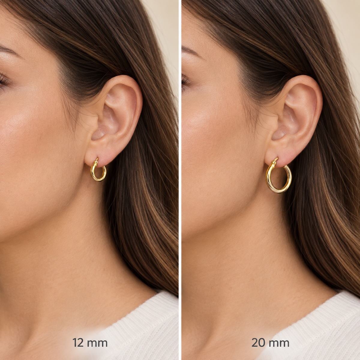 10K Gold Everyday Hoop Earrings