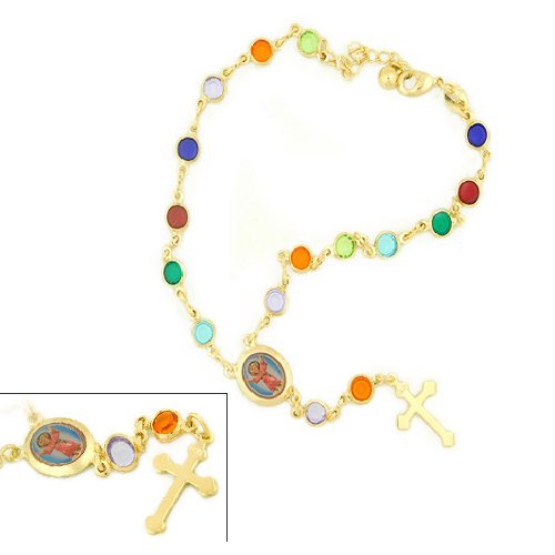 14k God Filled Multi Color Nino Bracelet