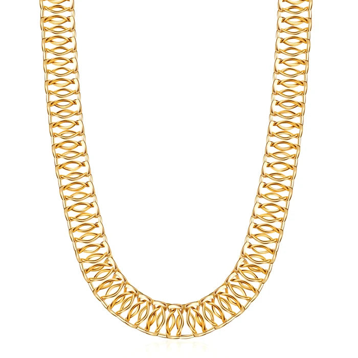 18K Gold Filled Mesh Necklace 18''