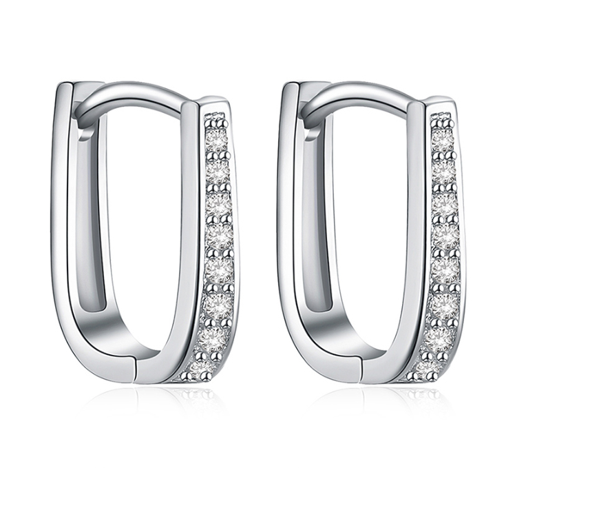 Crystal Hoop Earrings – Elegant Minimalist Sparkle