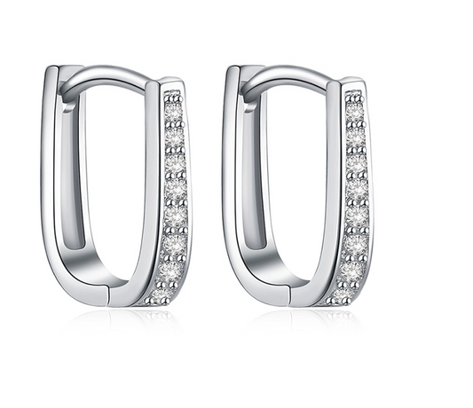 Crystal Hoop Earrings – Elegant Minimalist Sparkle