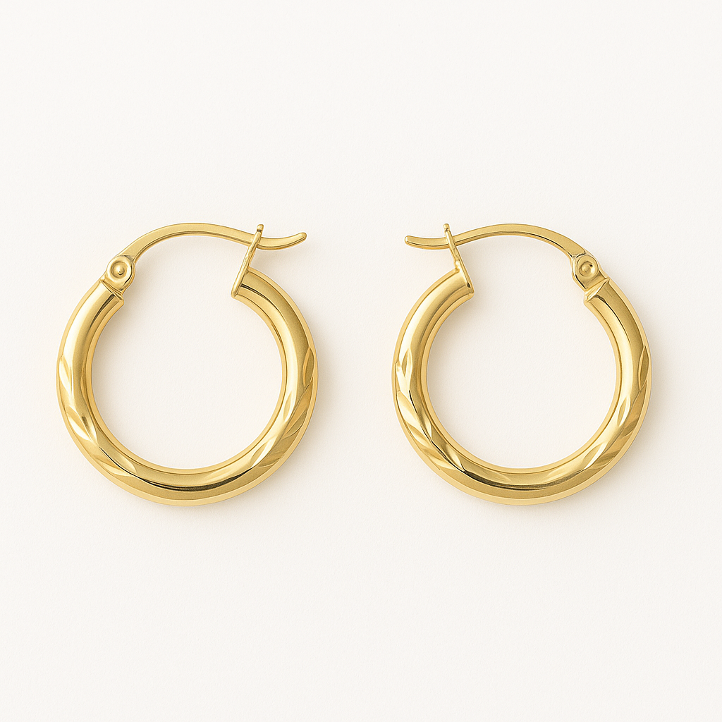 10K Gold Everyday Hoop Earrings