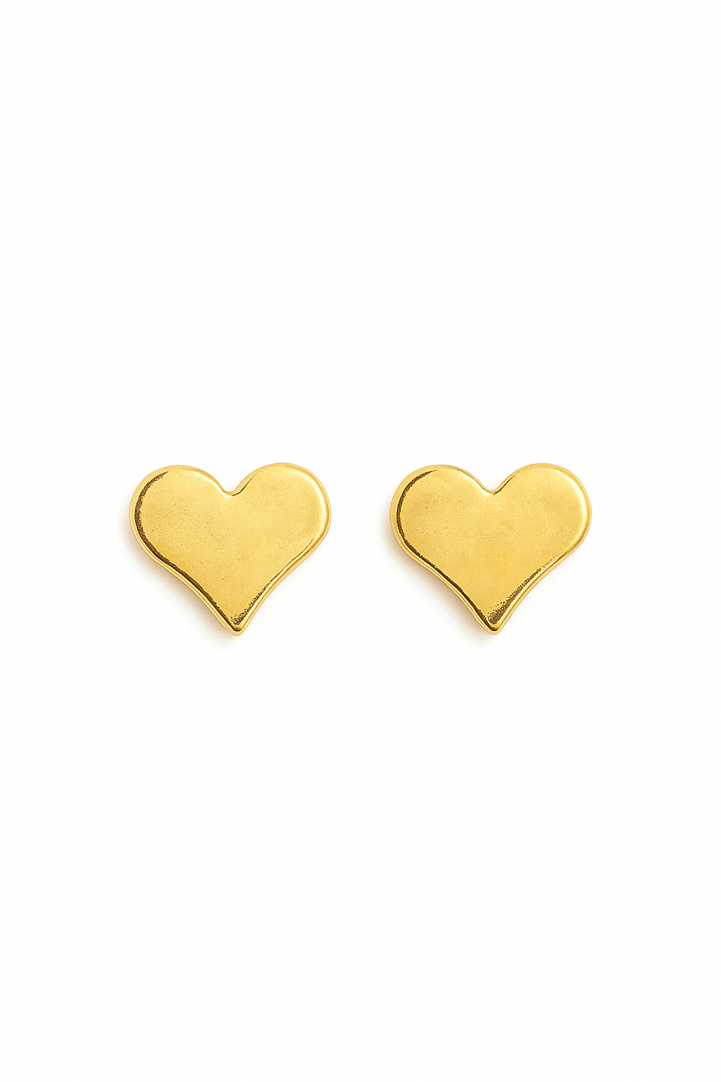 RMZ Elegant Gold Stud Earring Set – Heart, Moon & Leaf Designs