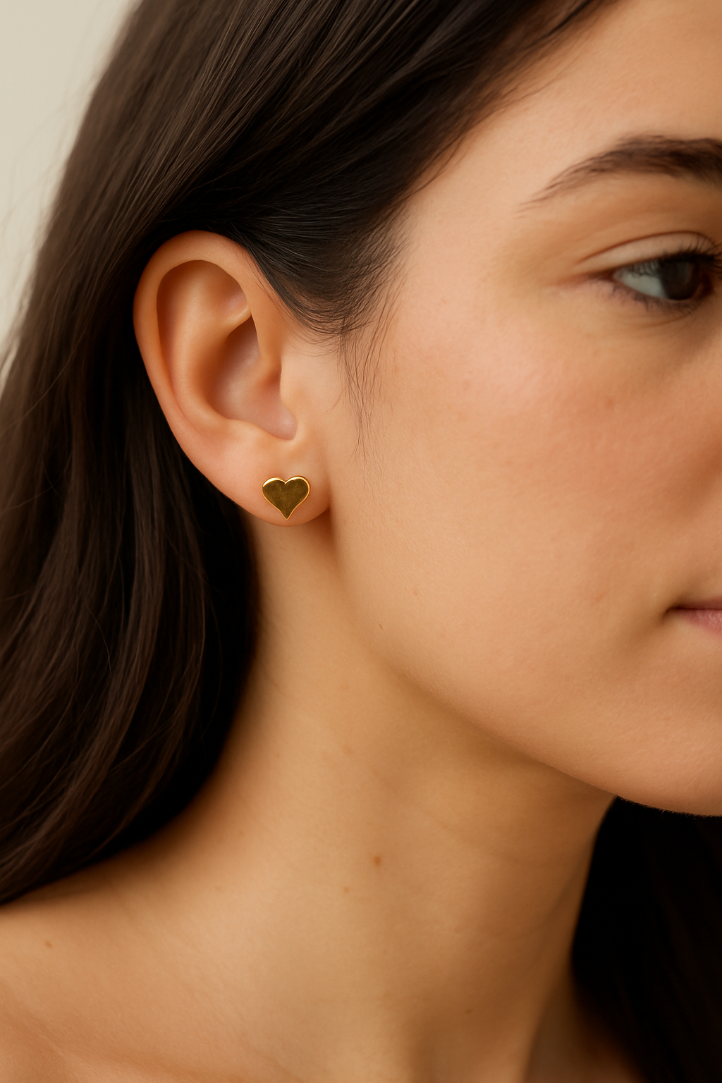 RMZ Elegant Gold Stud Earring Set – Heart, Moon & Leaf Designs