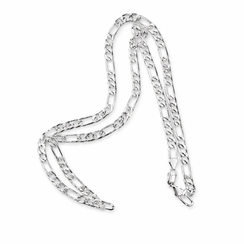 14K Gold-Filled Mariner, Cuban, Figaro Chain  – Gold & Silver Matching Bracelets | Unisex Flat Chain Jewelry