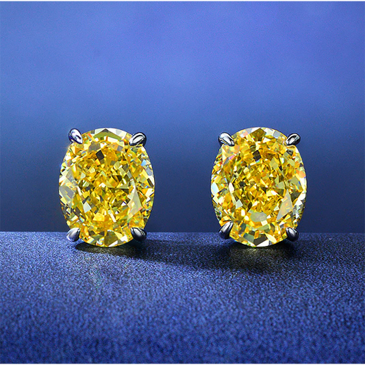 Stunning Yellow Sapphire Stud Earrings