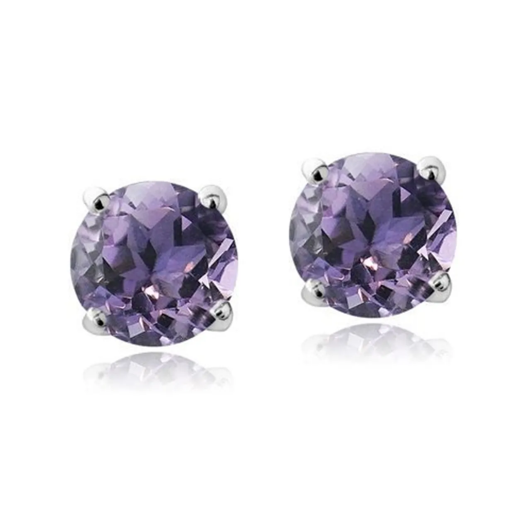 RMZ GOLD NYC Crystal Amethyst Earrings