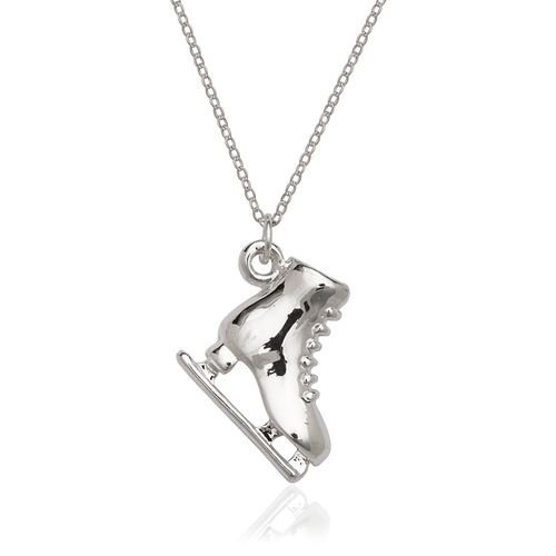 Sterling Silver Cute SKATE Charm And Chain