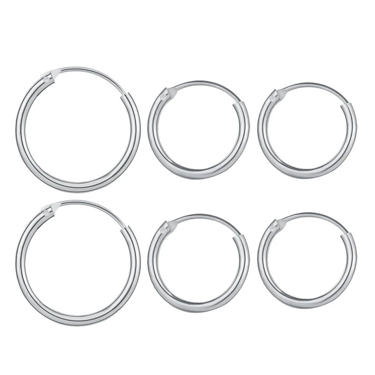 Endless Hoop Earrings (3-Pair)