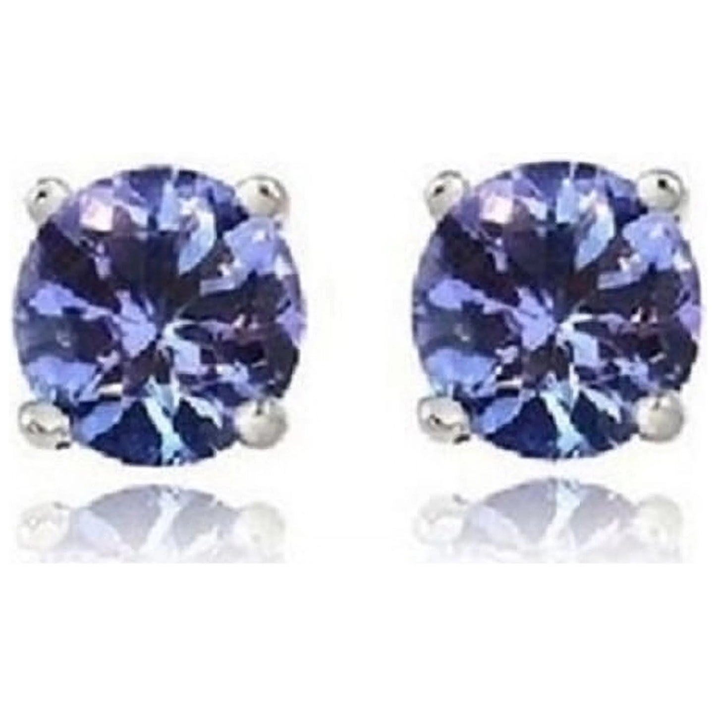 Genuine Tanzanite Stud Earrings